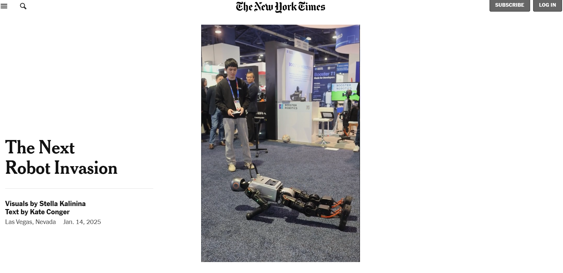 The New York Times: The Next Robot Invasion