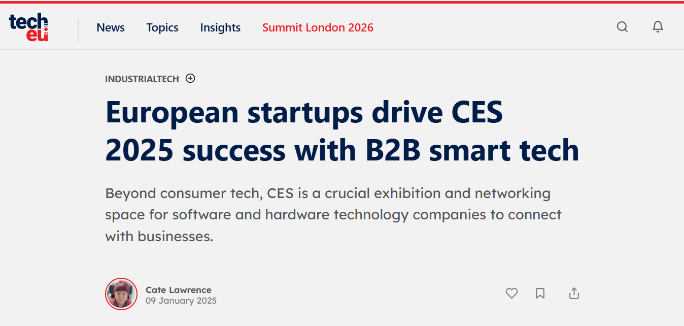 Techeu: European startups drive CES 2025 success with B2B smart tech