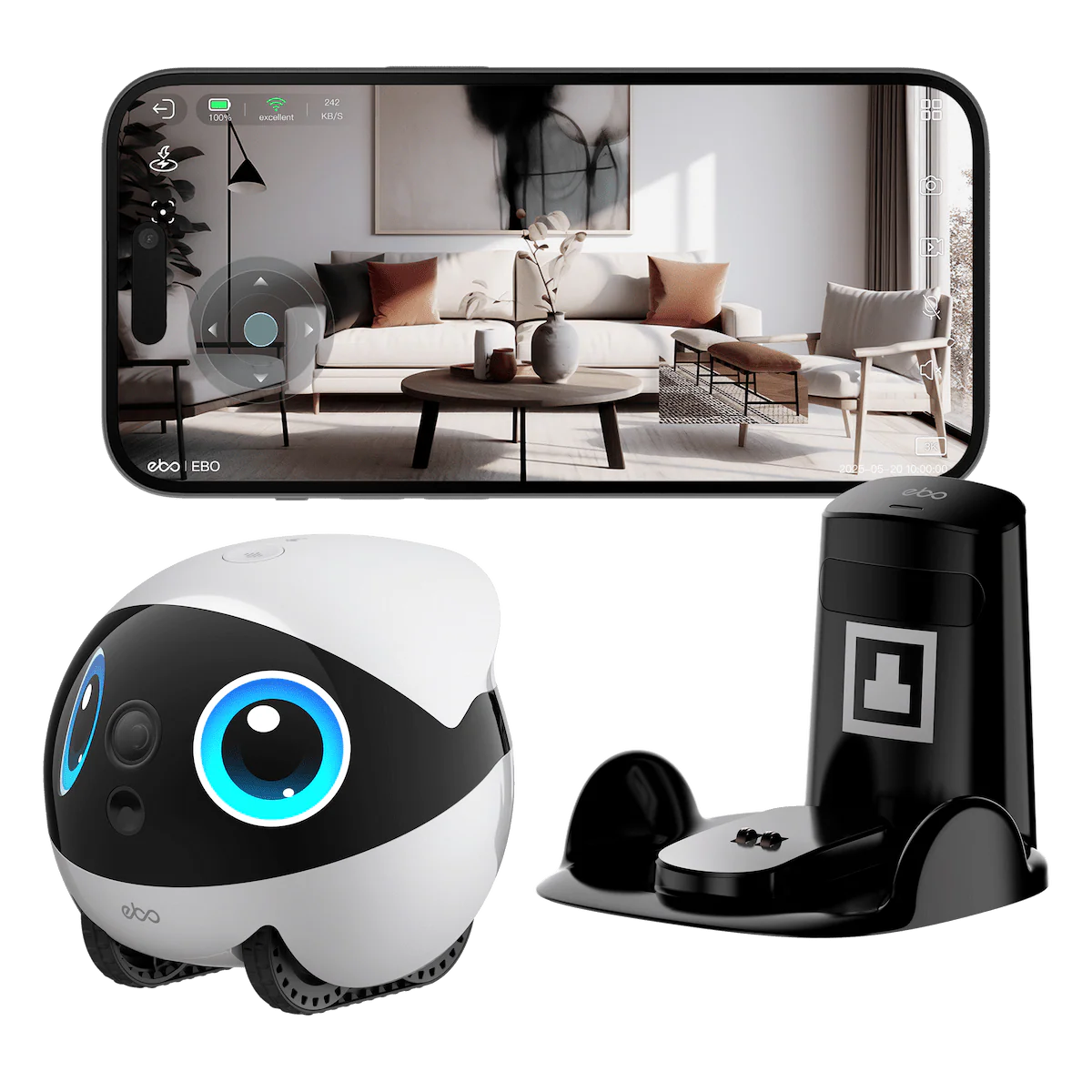 Enabot EBO Air 2 Plus Companion Robot, AI-Powered Smart Security Camera