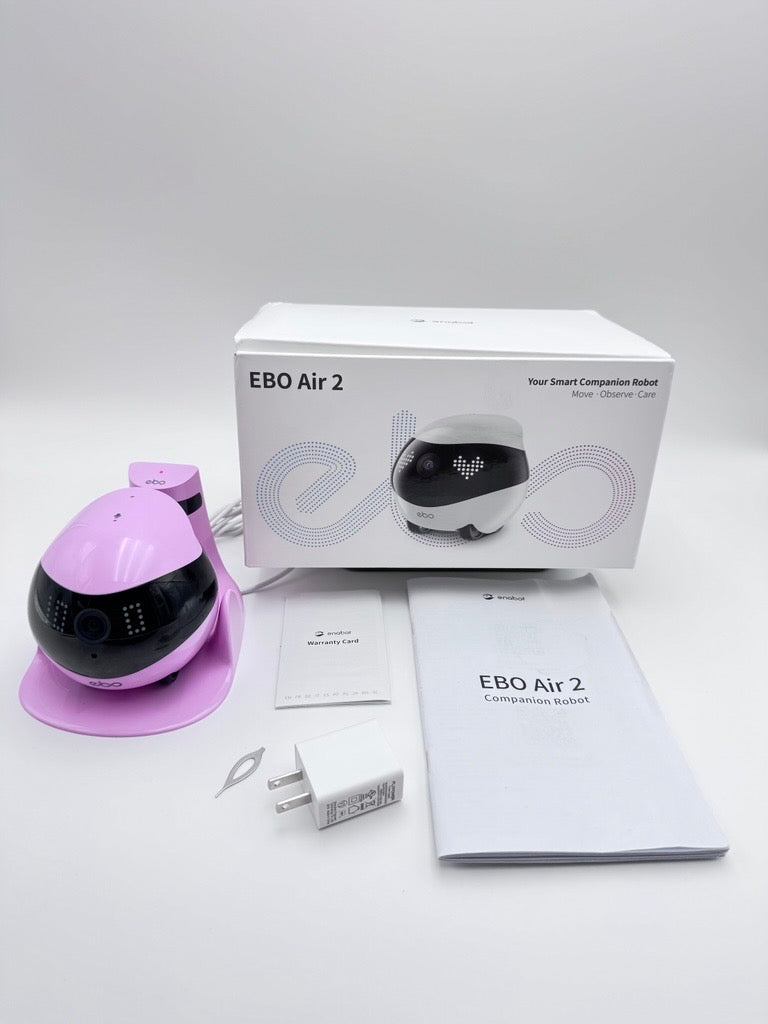 Refurbished Enabot EBO Air 2 Companion Robot, 2K Pet Indoor Security Camera, Movable Home Robot